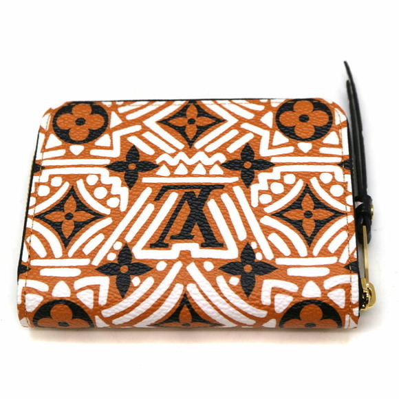 Louis Vuitton Black Orange Wallet Canvas White Monogram Coin Zippy - Picture 2 of 6